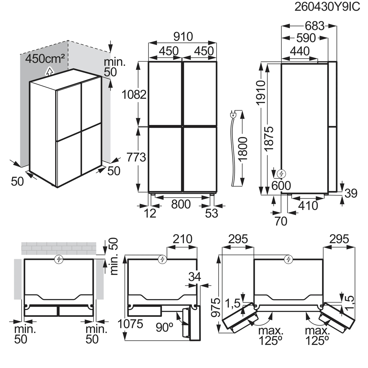 AEG RMB952D6VB side-by-side refrigerator Freestanding – image 3