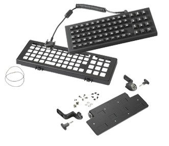 Zebra Motorola KT-KYBDAZ-VC70-04R mobile device keyboard AZERTY USB Black