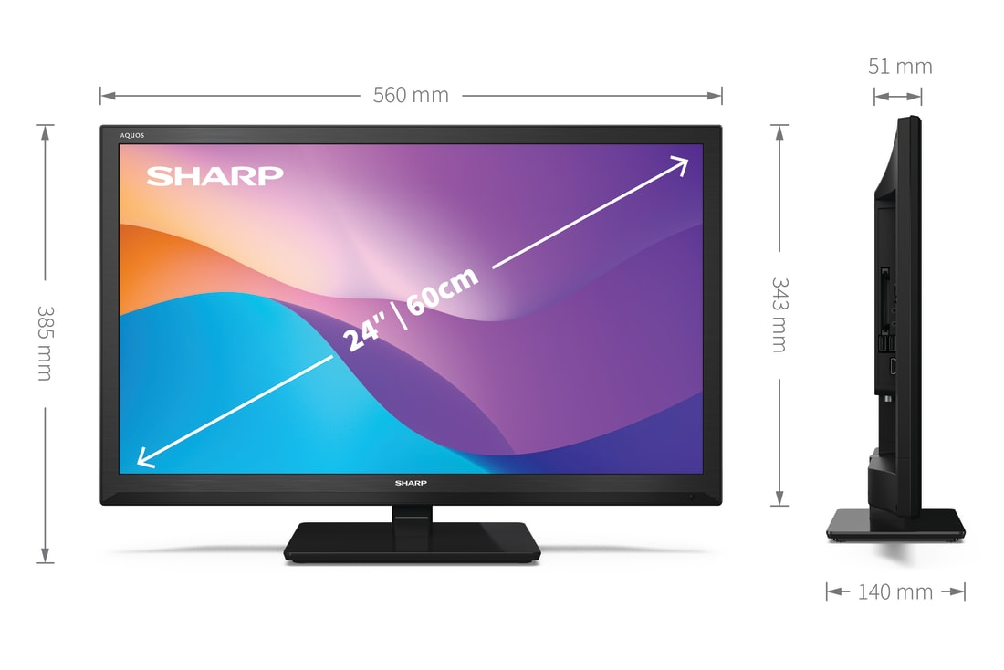 Sharp 24BI2EA TV 61 cm (24") HD Wi-Fi Black 400 cd/m² – image 7