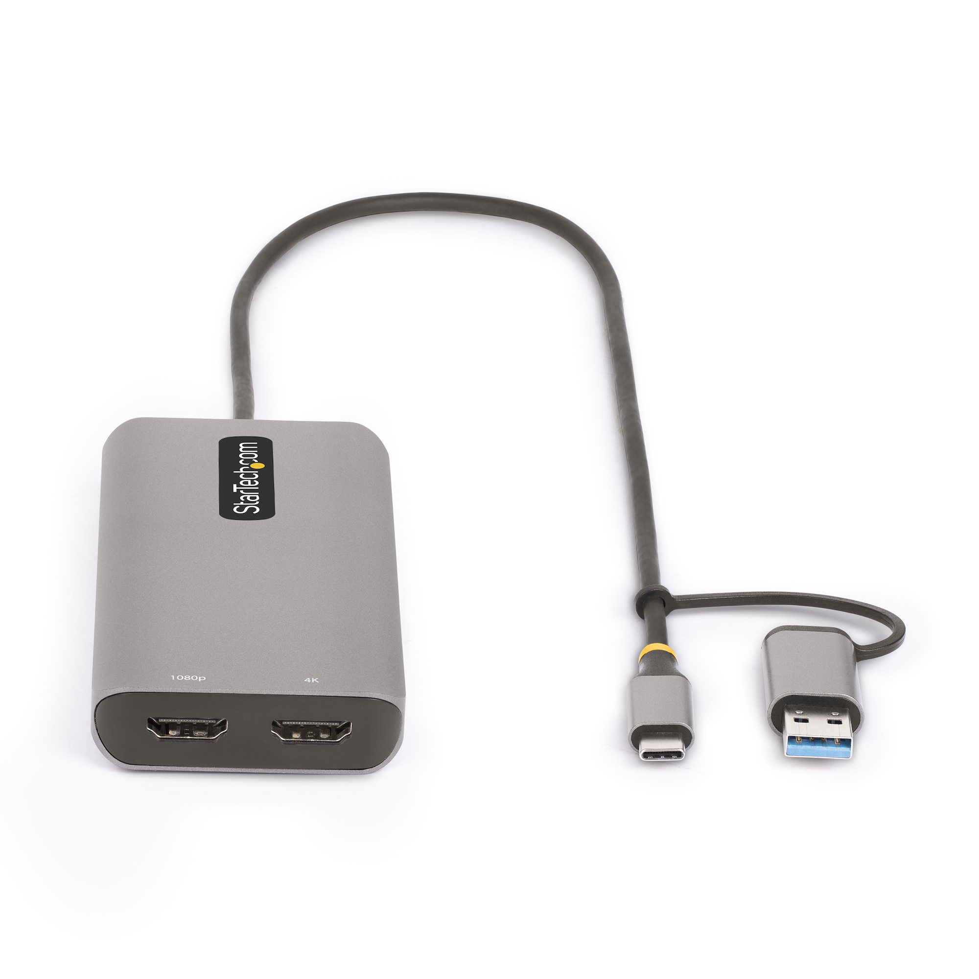 StarTech.com USB-C Multiport Adapter w/Attached USB-C to USB-A Dongle, Dual HDMI (4K30Hz/1080p60Hz), 3x USB-A 5Gbps, Mini Travel Dock, Laptop Docking Station, 1 – image 8