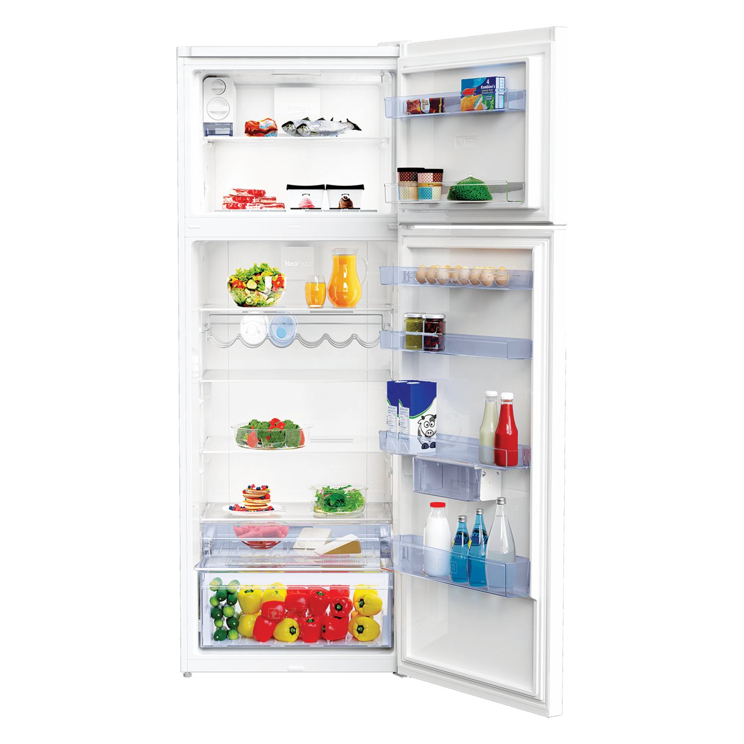 Beko RDNE535E20W fridge-freezer Freestanding – image 2
