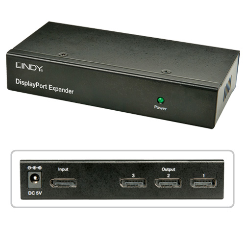 Lindy 38405 video splitter DisplayPort 3x DisplayPort