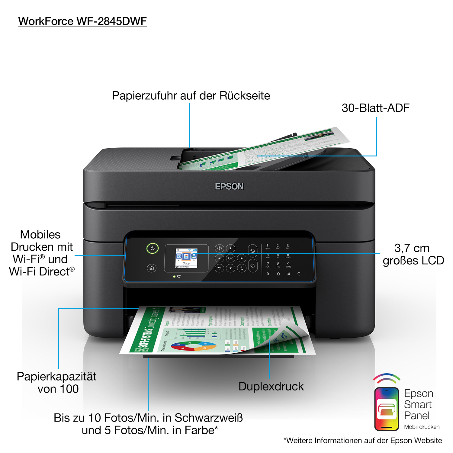 Epson WorkForce WF-2845DWF Inkjet A4