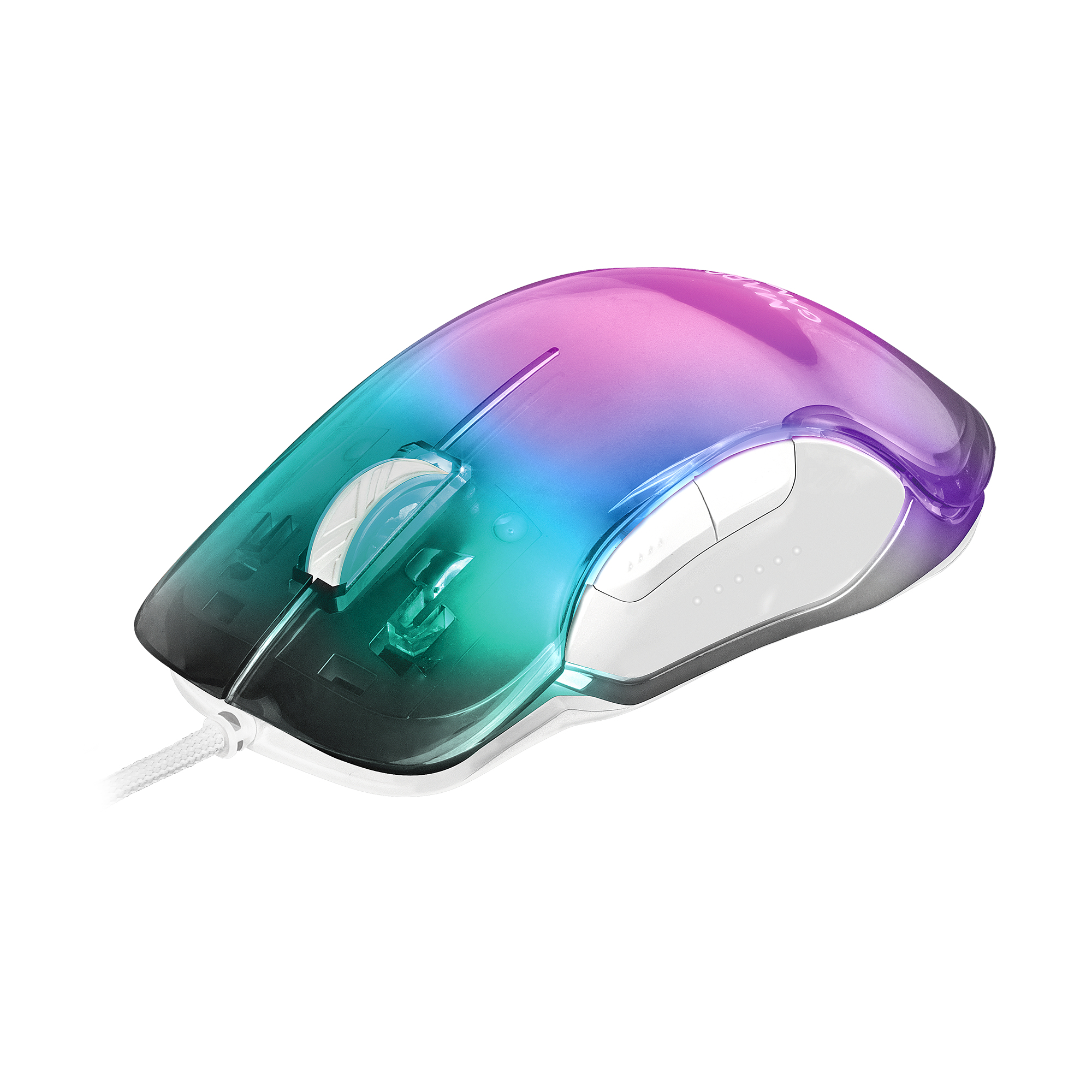 Mars Gaming MMGLOW Chroma-Glow RGB Gaming Mouse Mirror Finish Ultra-Lightweight 12800 DPI White – image 2