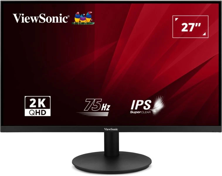 ViewSonic VA2708-2K-HD-2 - LED monitor - 27" - 2560 x 1440 QHD @ 75 Hz - IPS - 300 cd/m� - 1000:1 - HDR10 - 4 ms - 2xHDMI, DisplayPort