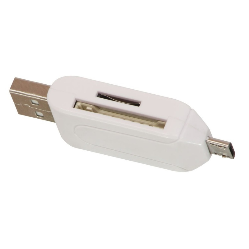 Lindy 42625 card reader USB/Micro-USB White
