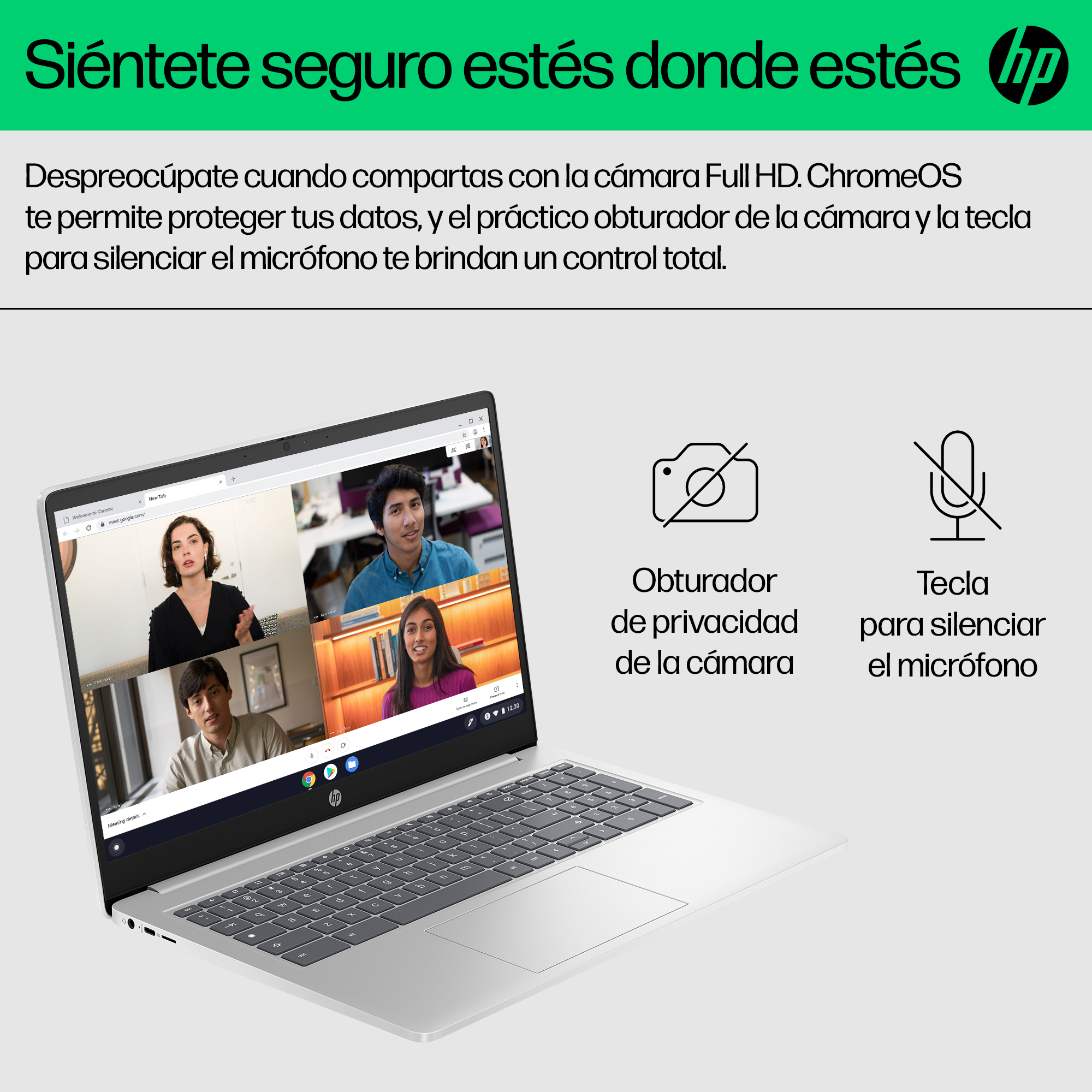 Portátil - HP Chromebook Plus 15a-nb0001ns, 15.6" Full HD, Intel® Core™ i3-N305, 8GB RAM, 256GB eMMC, UHD, Google ChromeOS - imagen 10
