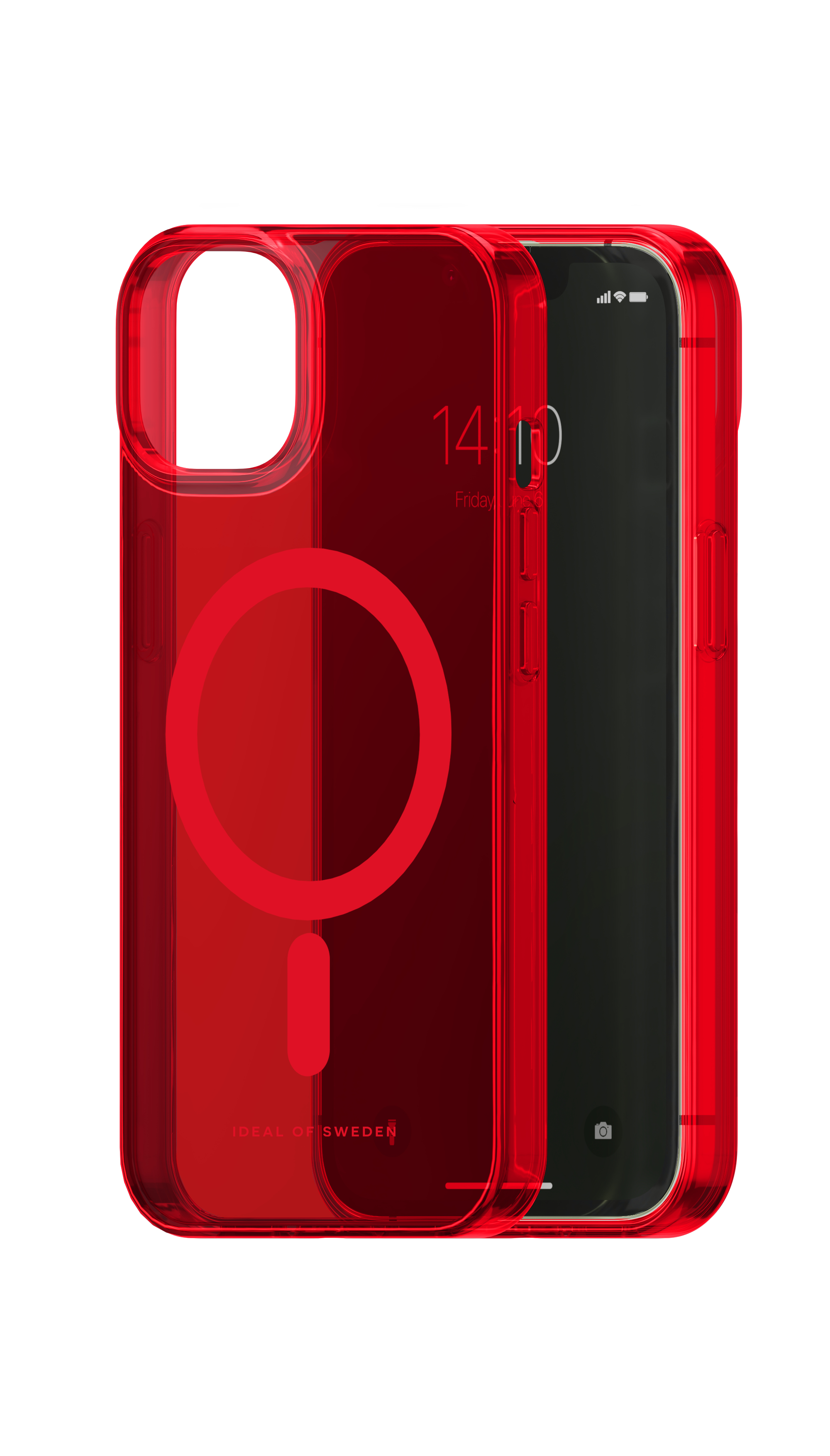 iDeal of Sweden Clear Case MagSafe iPhone 13/14 Radiant Red – image 5