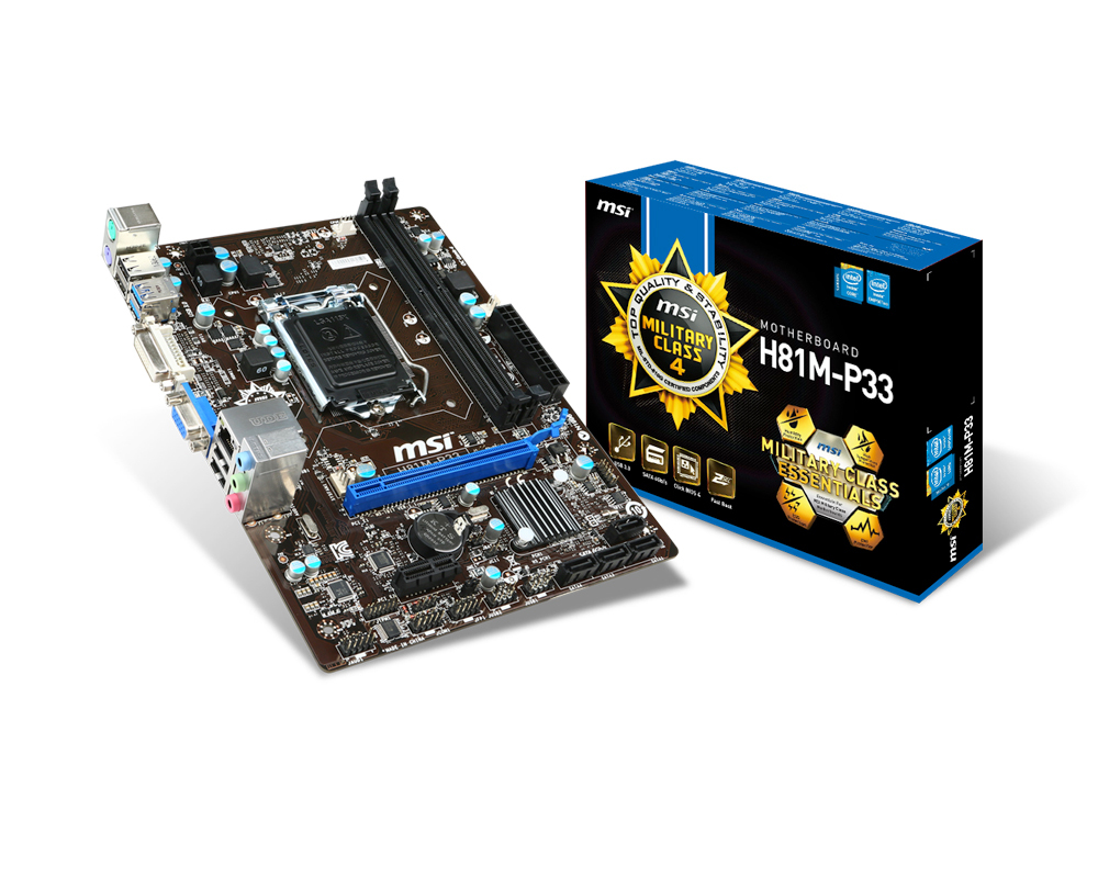 MSI H81M-P33 Intel® H81 LGA 1150 (Socket H3) micro ATX – image 2
