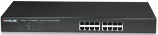 Intellinet 560405 network switch Power over Ethernet (PoE) 1U Black