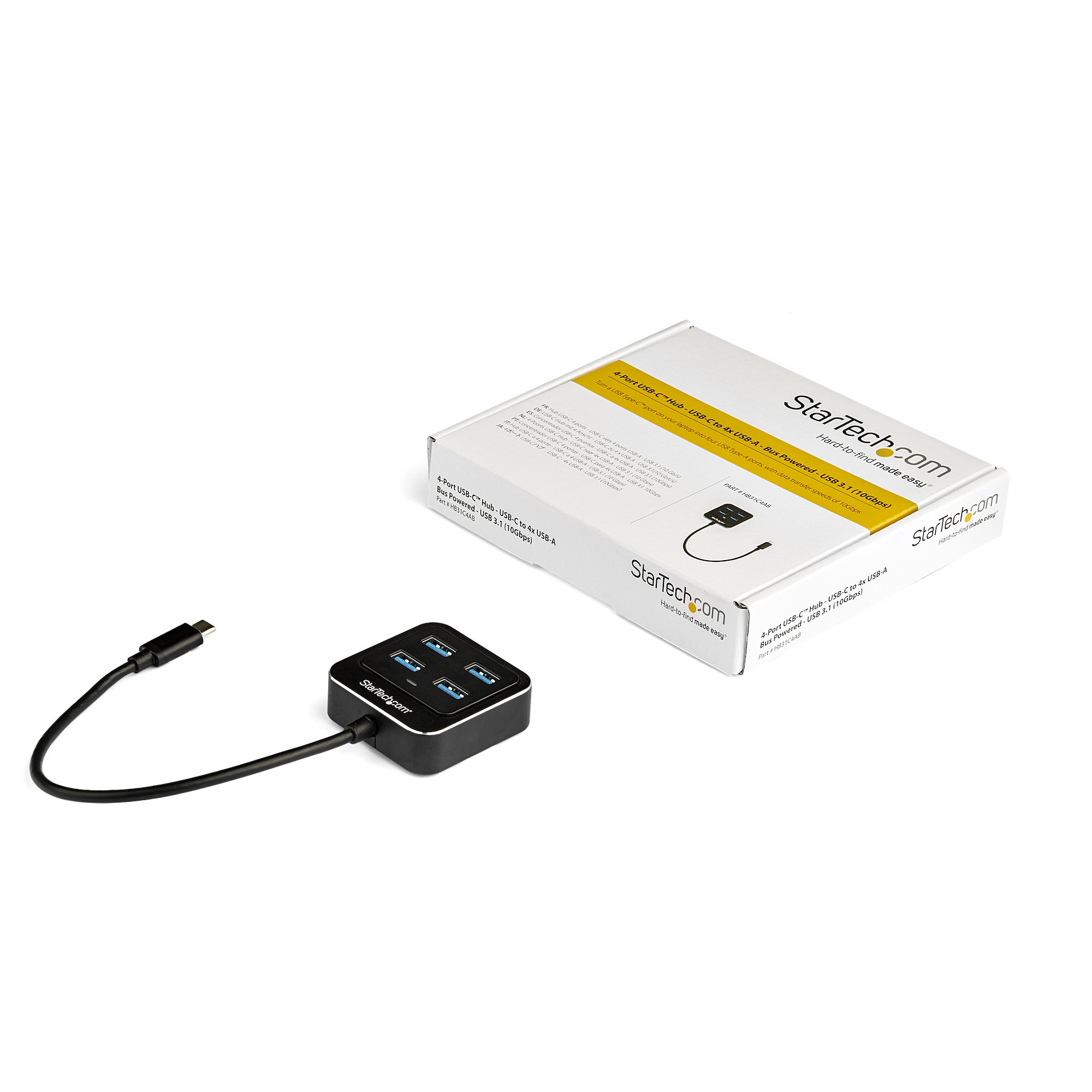 StarTech.com 4-Port USB C Hub - USB-C to 4x USB-A Ports - SuperSpeed 10Gbps USB 3.2 Gen 2 Type-C Hub - USB Bus Powered - Portable/Compact USB-C to USB Adapter H – image 5