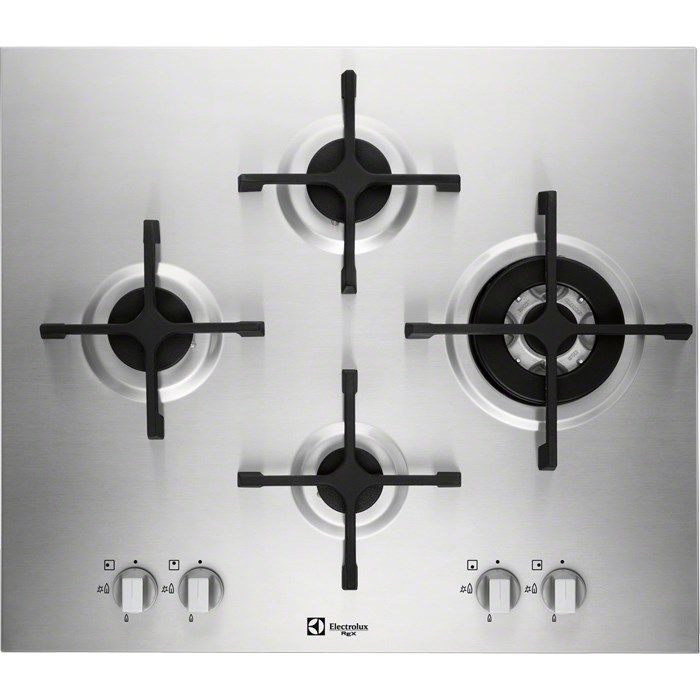 Electrolux PUX645UOV hob Black, Stainless steel Built-in Gas 4 zone(s)