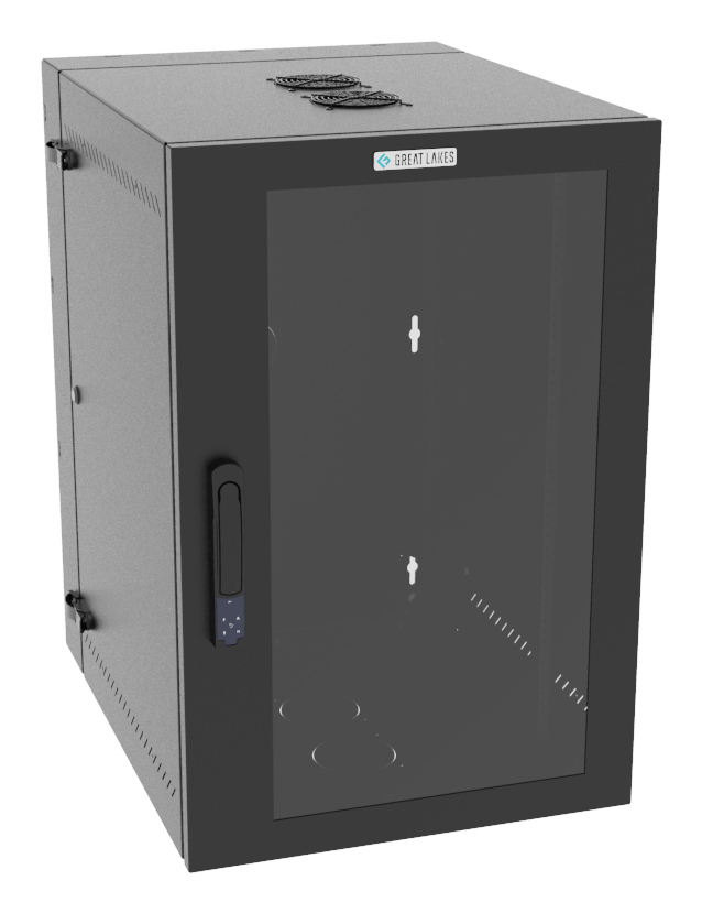 Vertiv VR Rack GL36WMCMP-B-SE-AF-00 rack cabinet 19U Wall mounted rack Black