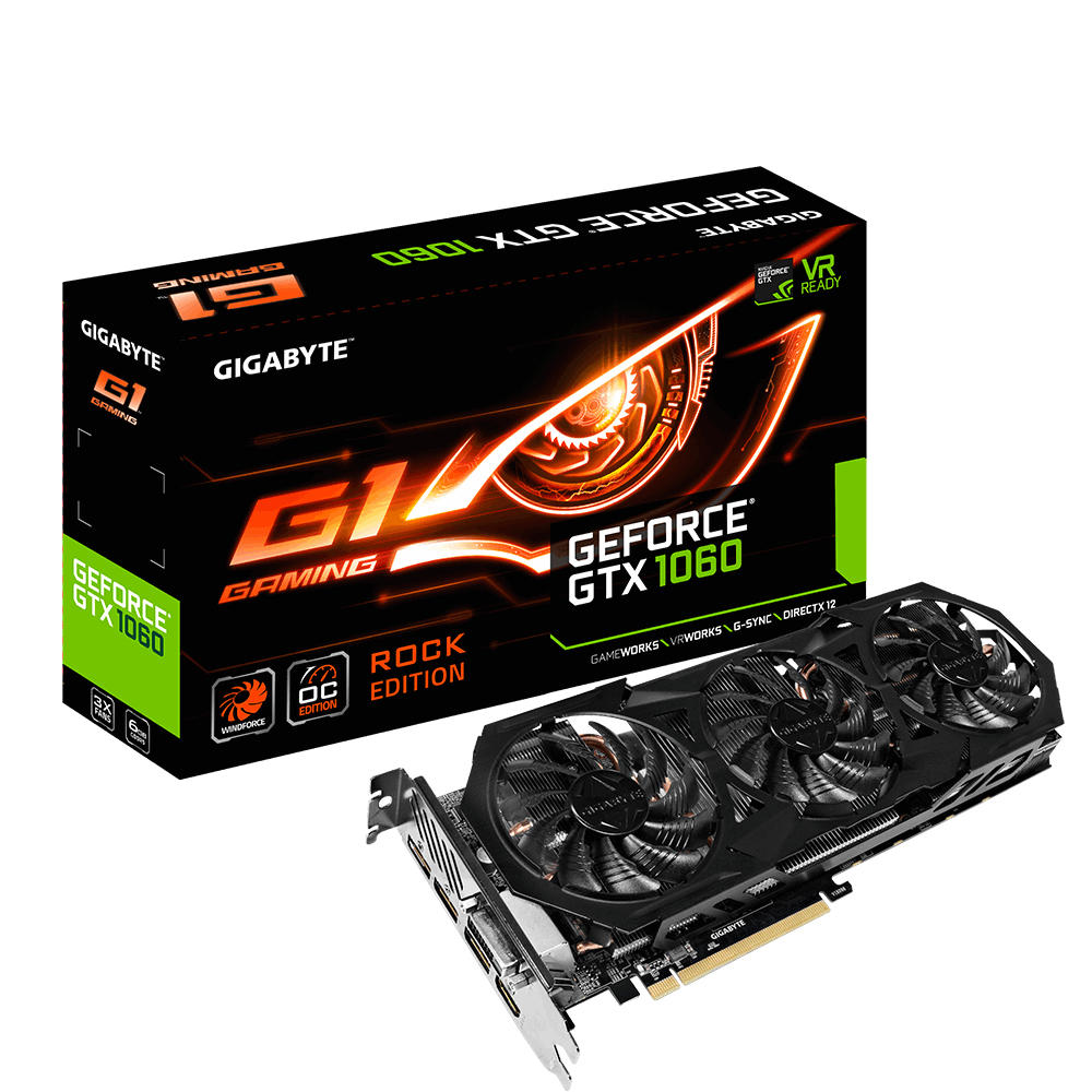 GIGABYTE GV-N1060G1-ROCK-6GD graphics card NVIDIA GeForce GTX 1060 – image 2