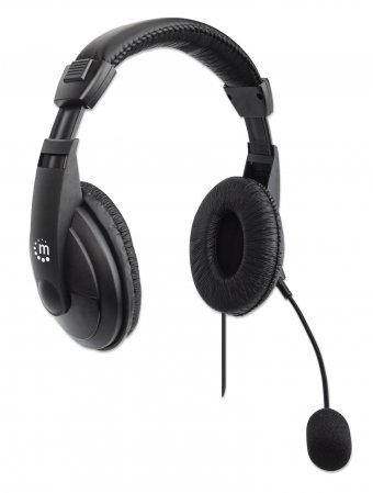 Manhattan Stereo Over-Ear Headset (USB) (Clearance Pricing), Microphone Boom (padded), Retail Box Packaging, Adjustable Headband, Ear Cushions, 1x USB-A for bot – image 2