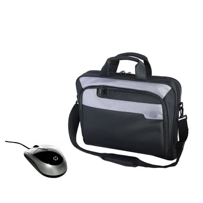 HP 16in Deluxe Carrying Case and Mobile Mouse Bundle