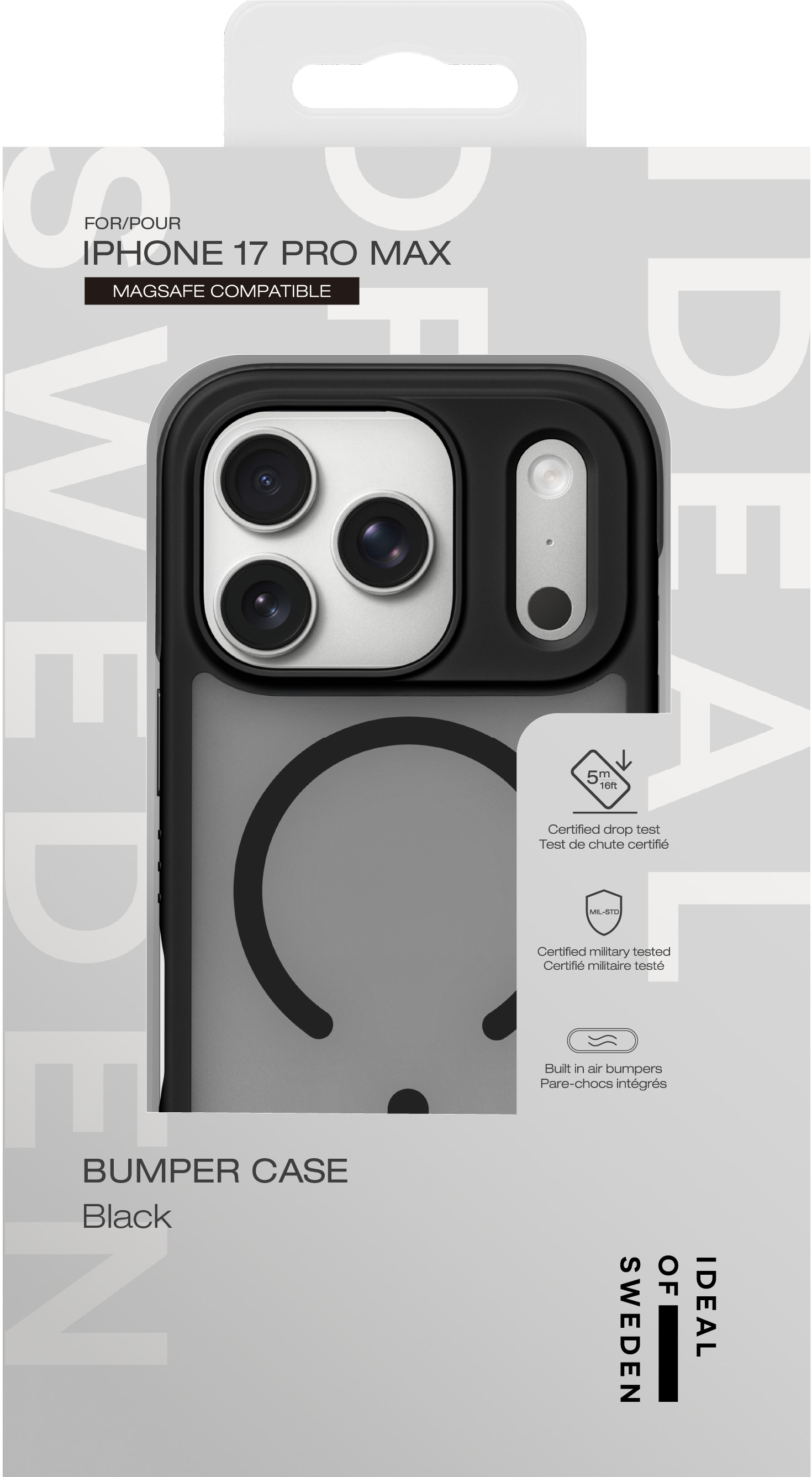 iDeal of Sweden Ideal Bumper Case MagSafe iPhone 17 Pro Max / 18 Pro Max Black – image 4