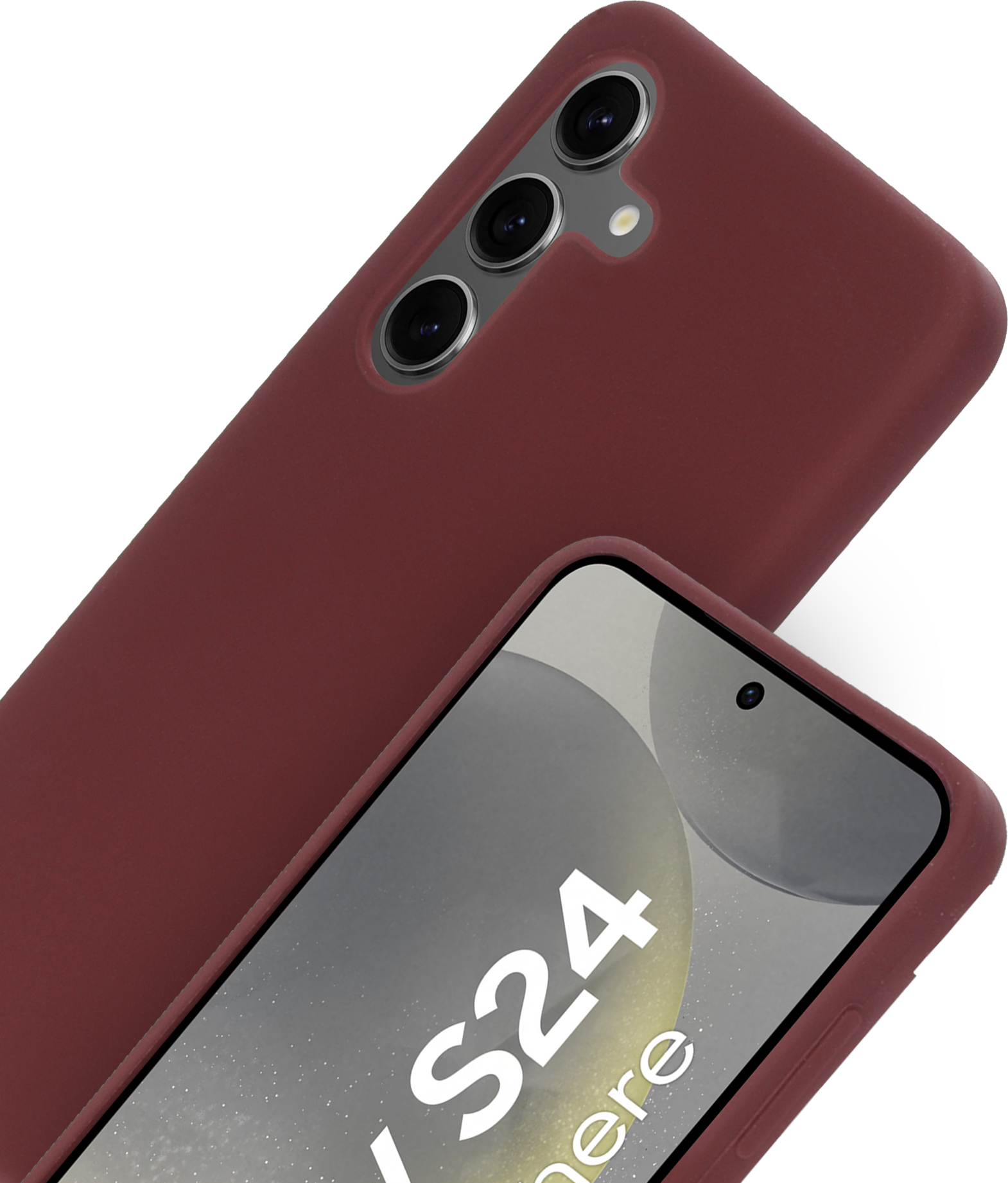 Mobiparts Silicone Cover Samsung Galaxy S24 Plum Red – image 2