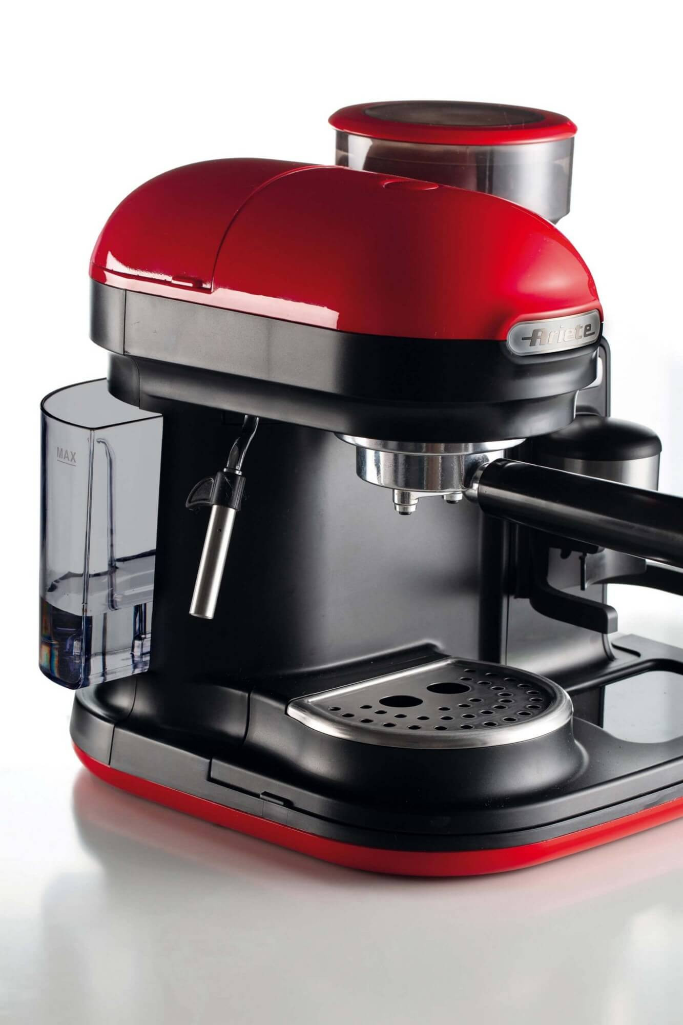 Ariete 1318 Moderna Espresso Machine with Integrated Coffee Grinder, For Coffee Beans and Ground Coffee, Milk Frothing Cappuccino Maker, 1 and 2 Cup Filter, 108 – image 7