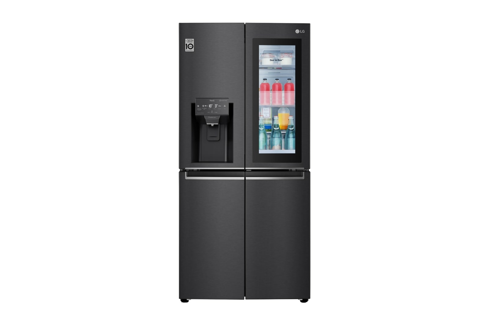 LG GMX844MCBF side-by-side refrigerator Freestanding