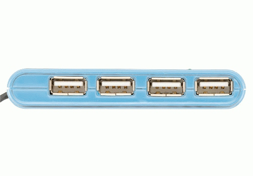 Trust 17014/KIT interface hub 480 Mbit/s Blue – image 2
