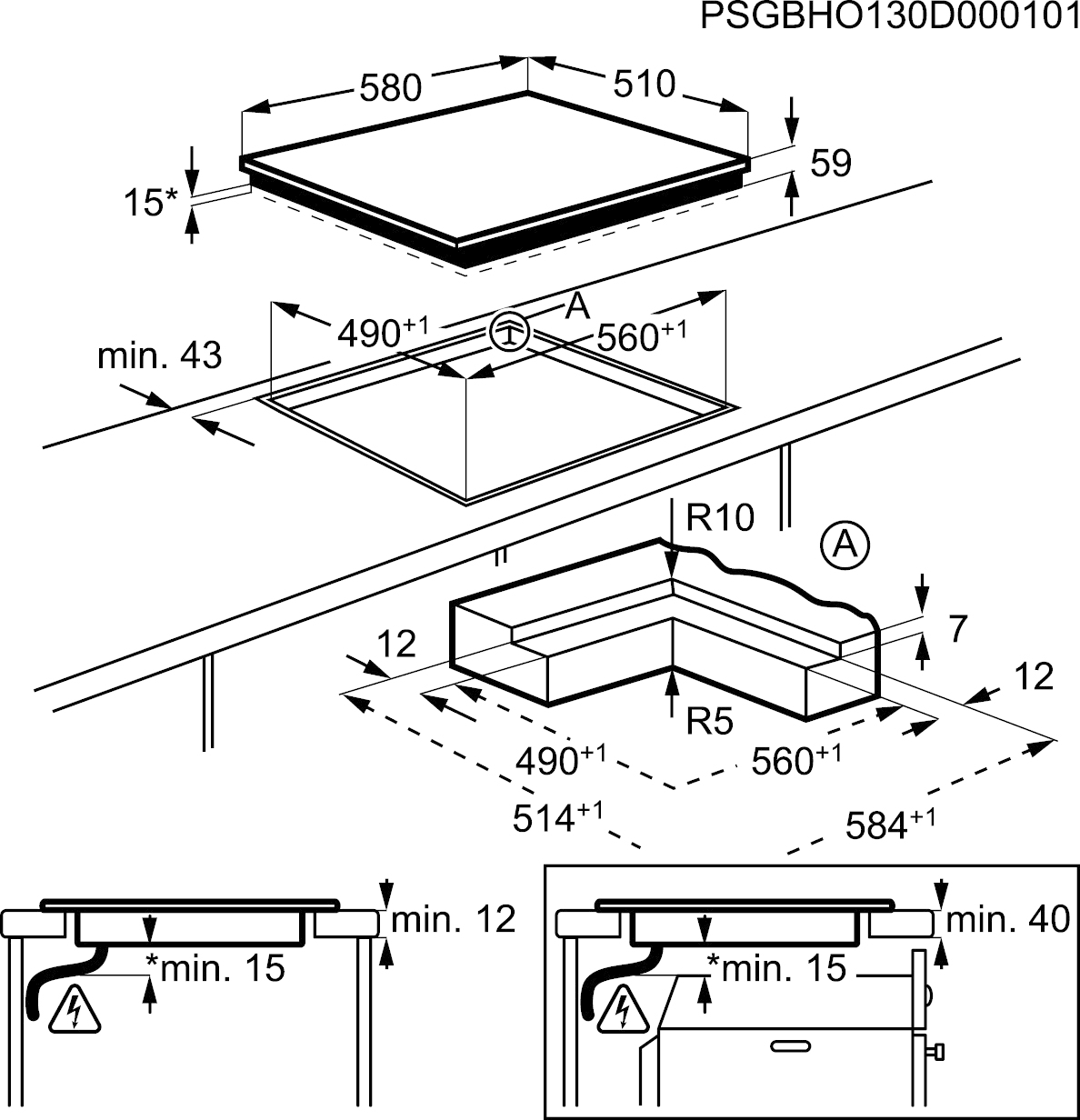 AEG HK6542H0IB Black Built-in Zone induction hob 4 zone(s) – image 4