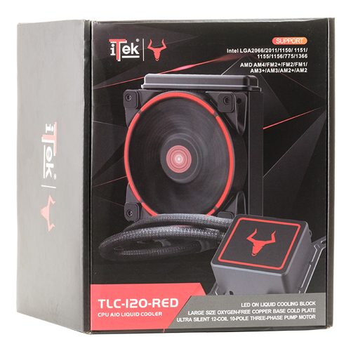 itek TAURUS TLC-120 RED Processor All-in-one liquid cooler image 5