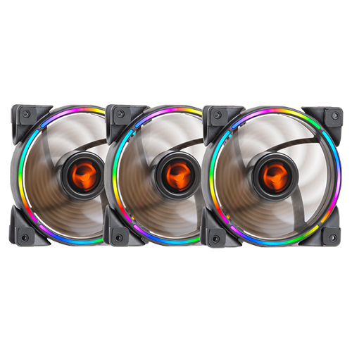 itek KIT ARGB T-Ring Computer case Fan 12 cm Black image 1