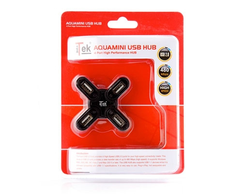 itek ITUH2040S interface hub 480 Mbit/s Black – image 3