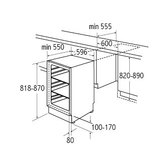 CDA FW224 Integrated/ under counter larder fridge – image 2