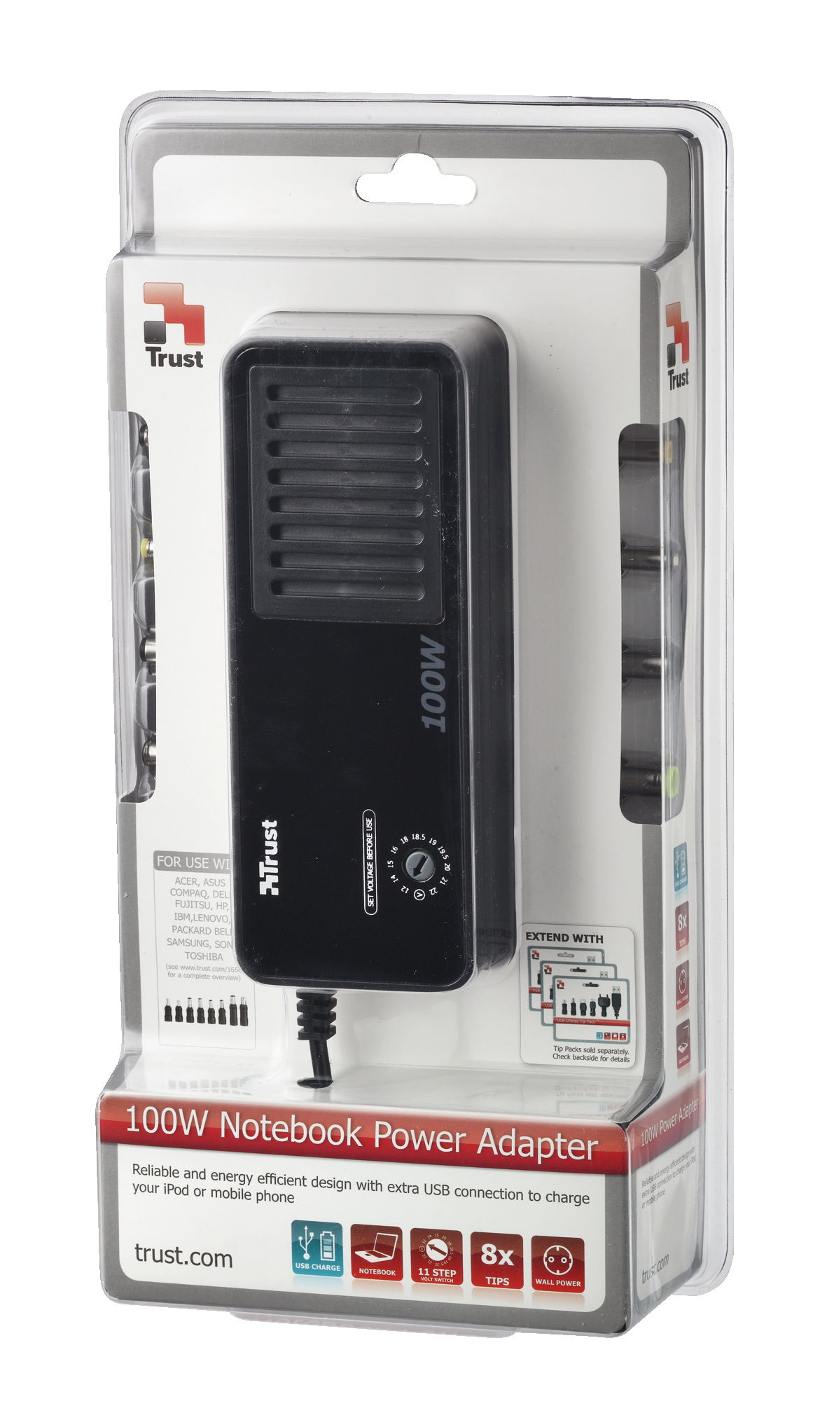 Trust 100W Multi Functional Notebook Power Adapter – image 3