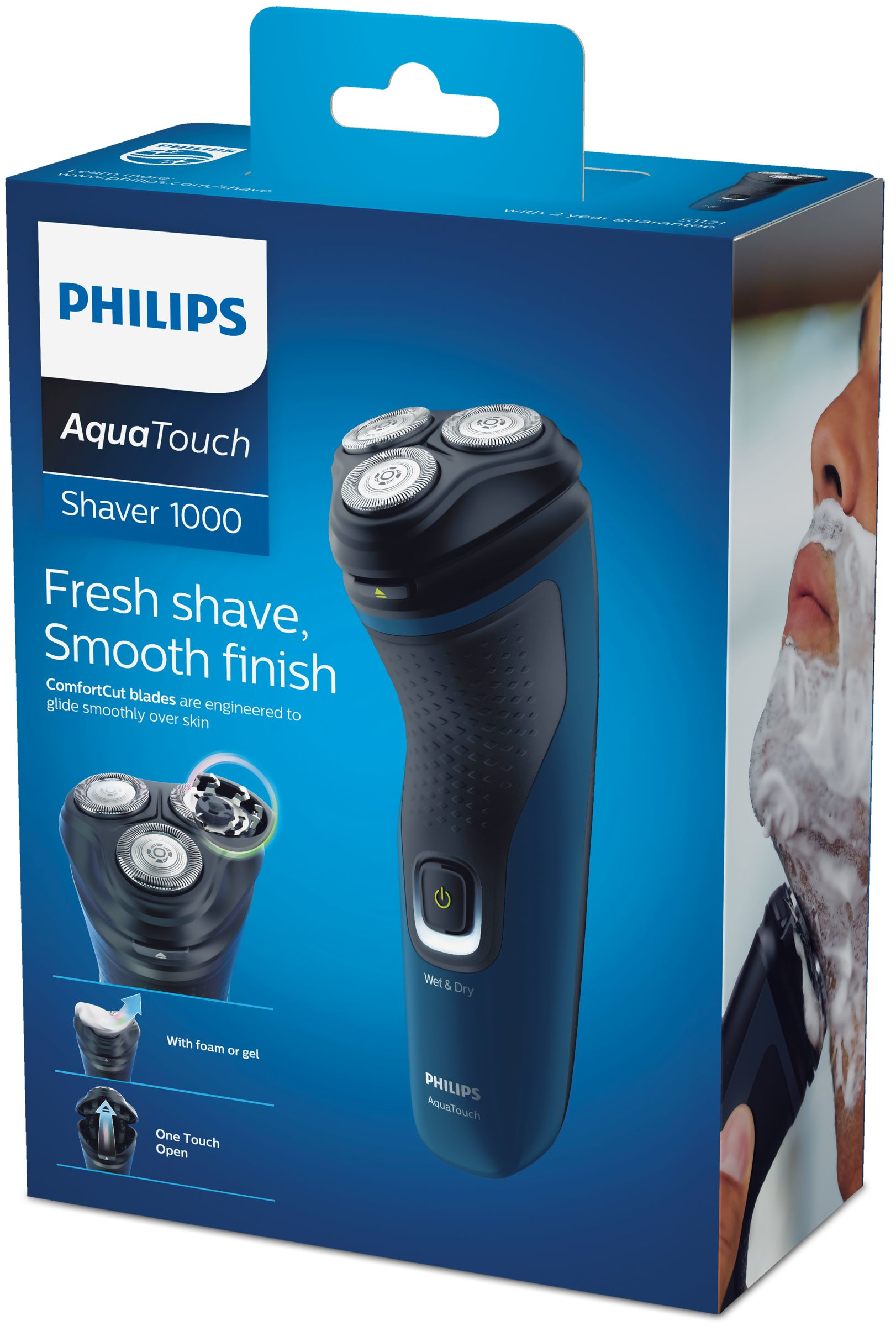 Philips 1000 series S1121/40 men's shaver Rotation shaver Trimmer Blue – image 2