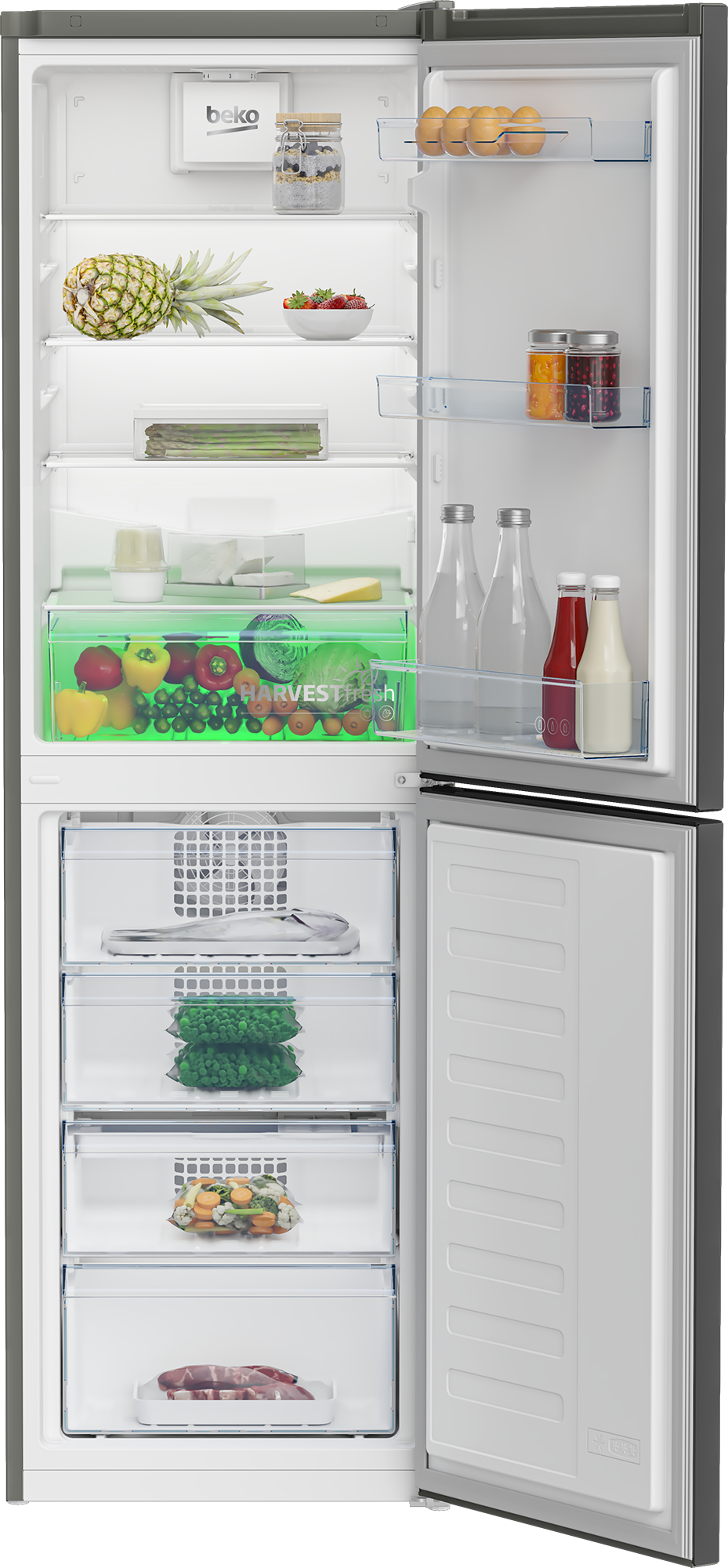 Beko CNG4582VA Freestanding Frost Free Fridge Freezer with HarvestFreshTM – image 3