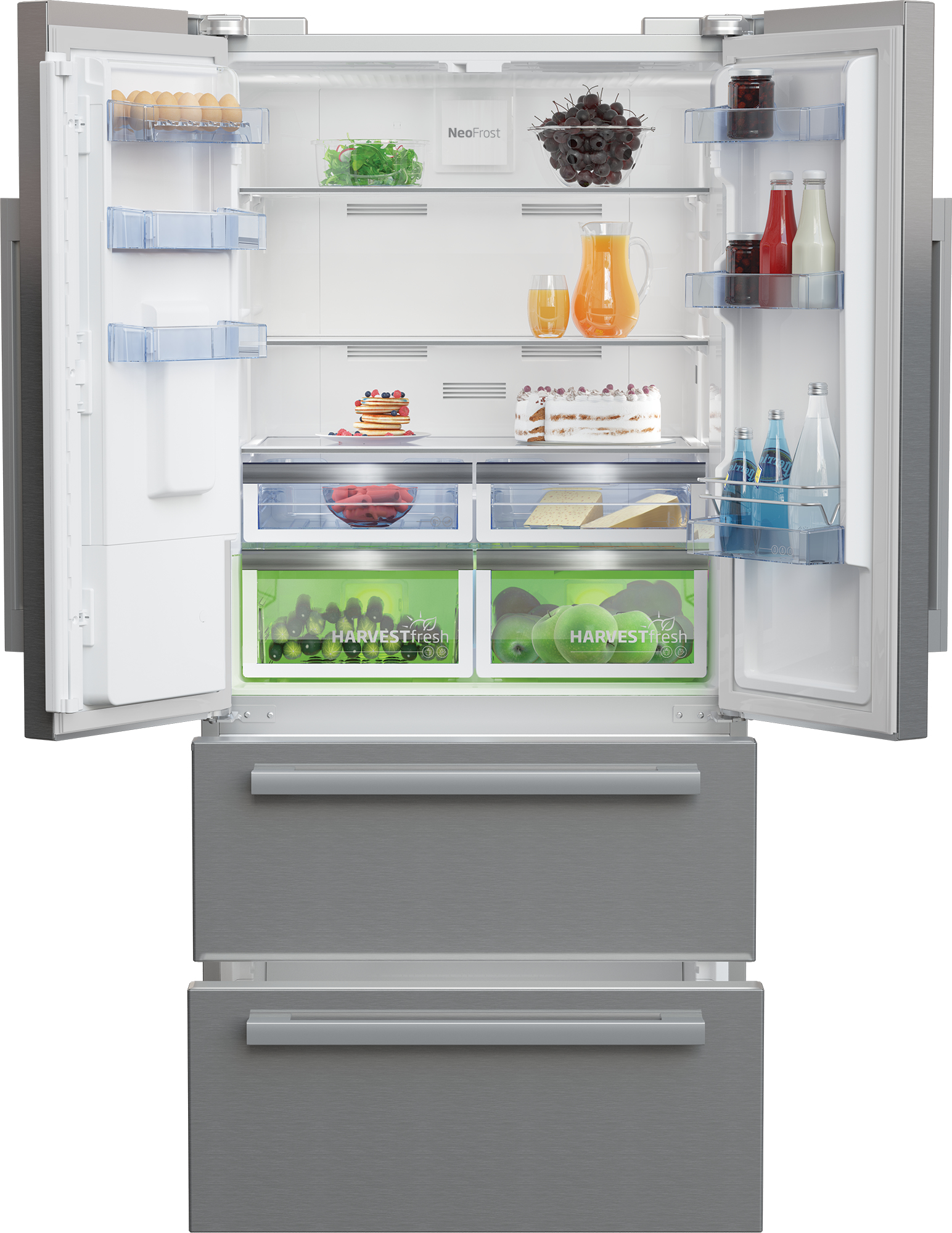 Beko GNE460520DVPX Freestanding American Style Fridge Freezer with HarvestFreshTM – image 3
