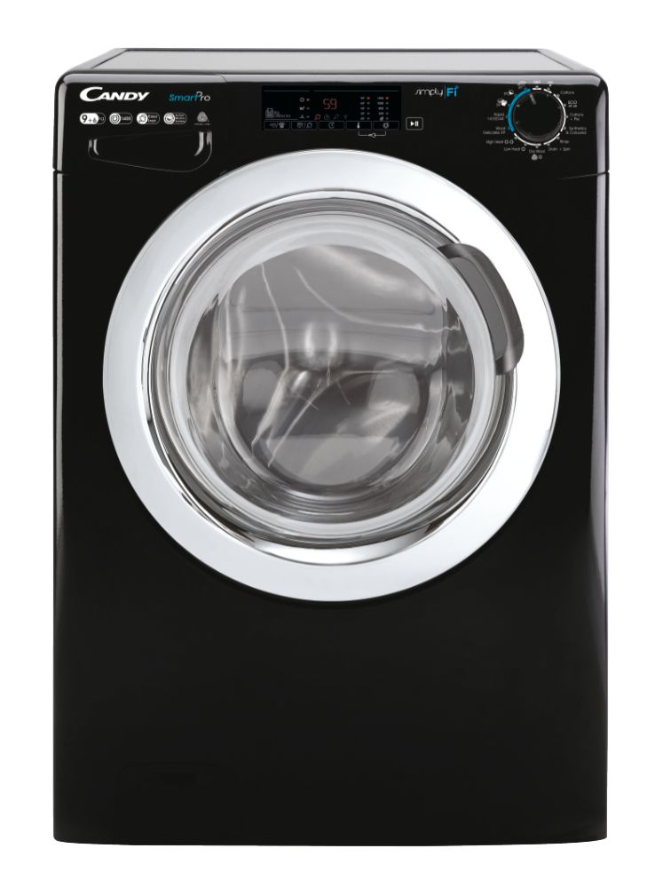 Candy Smart Pro CSOW4963TWCBE-80 washer dryer Freestanding Front-load Black