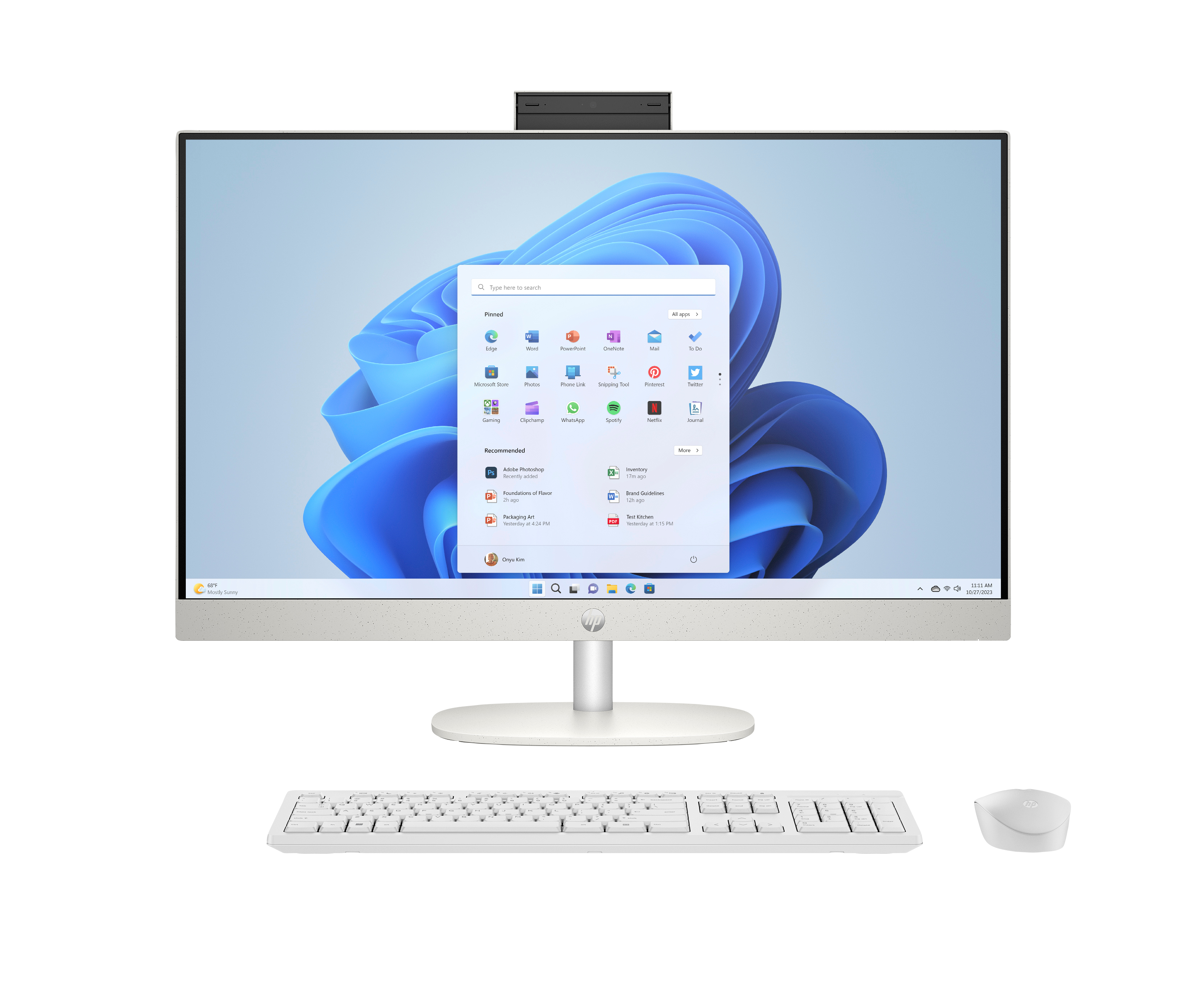 All in one - HP 24-cr0111ns, 23.8" Full-HD, Intel® Core™ i5-1335U, 16 GB RAM, 512 SSD, Iris® Xᶱ, Windows 11 Home, Blanco - imagen 2