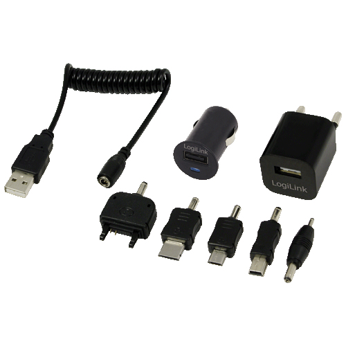 LogiLink PA0036B mobile device charger Mobile phone, Universal AC, Cigar lighter, USB Auto, Indoor