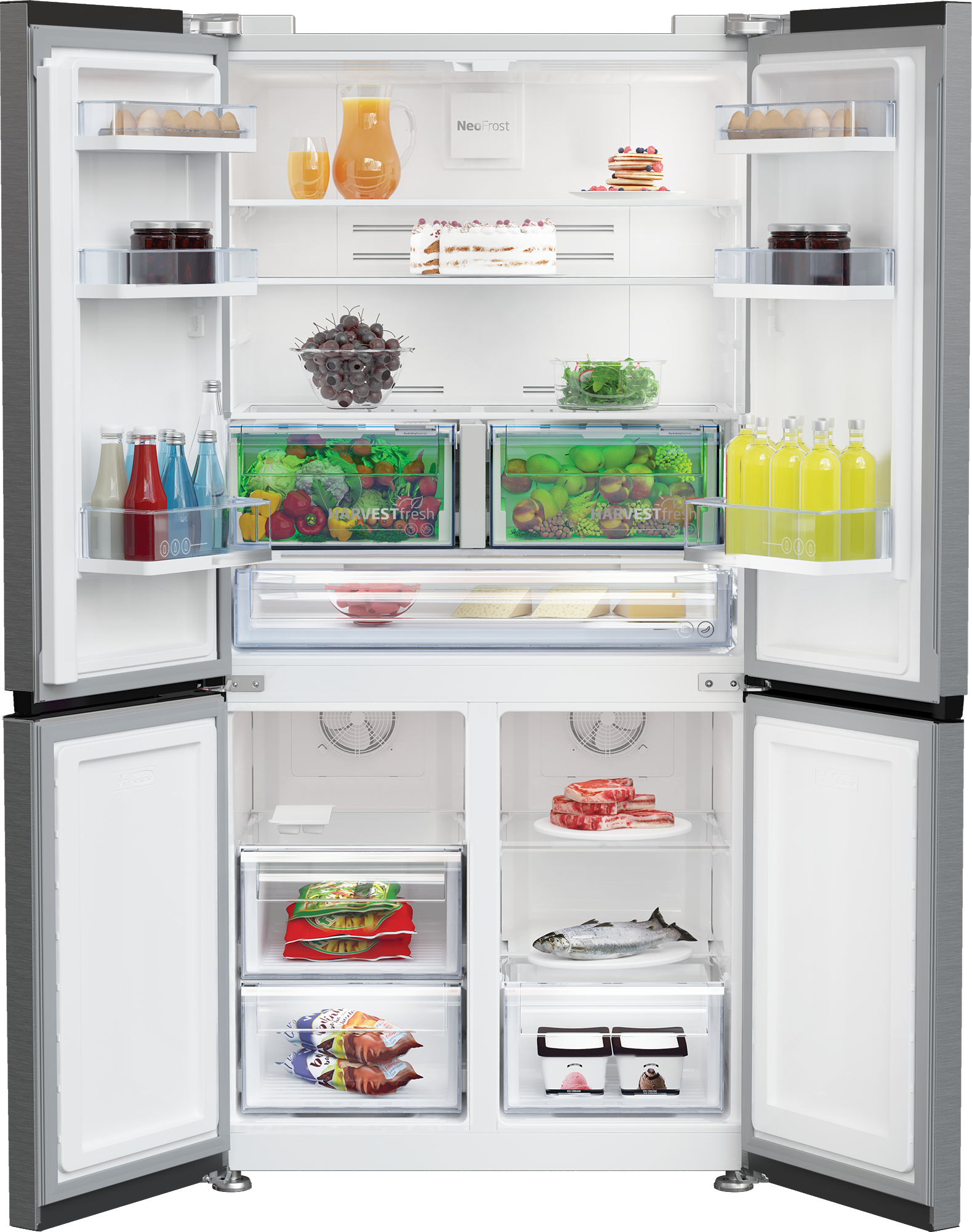 Beko GN1416240XPN side-by-side refrigerator Freestanding – image 3