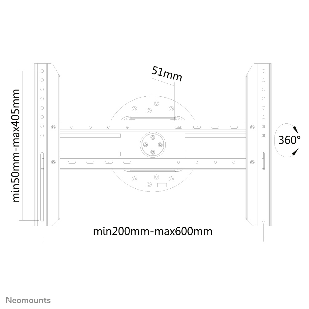 Neomounts LED-WR100BLACK TV mount wall 37-75" - rotatable – image 7