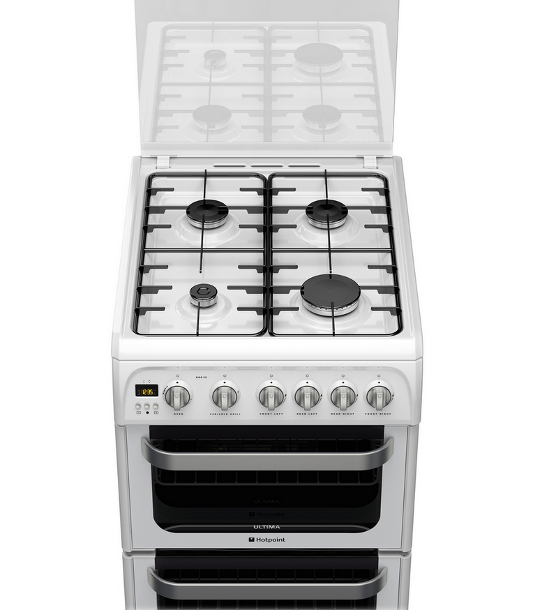Hotpoint HUG52P cooker Freestanding cooker Natural gas Gas White – image 4
