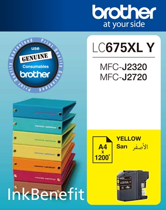 Brother LC675XLY ink cartridge 1 pc(s) Original Yellow – image 1