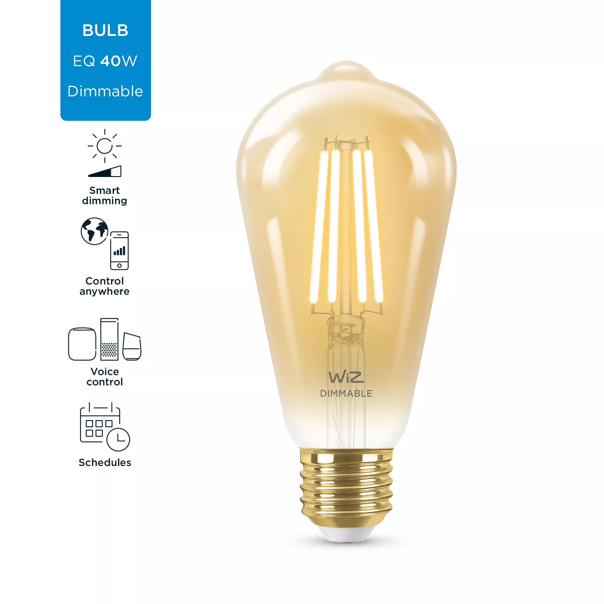 WiZ 046677603496 smart lighting Smart bulb Wi-Fi/Bluetooth – image 3