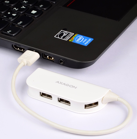 Axagon HUE-X4 interface hub USB 2.0 480 Mbit/s White – image 5