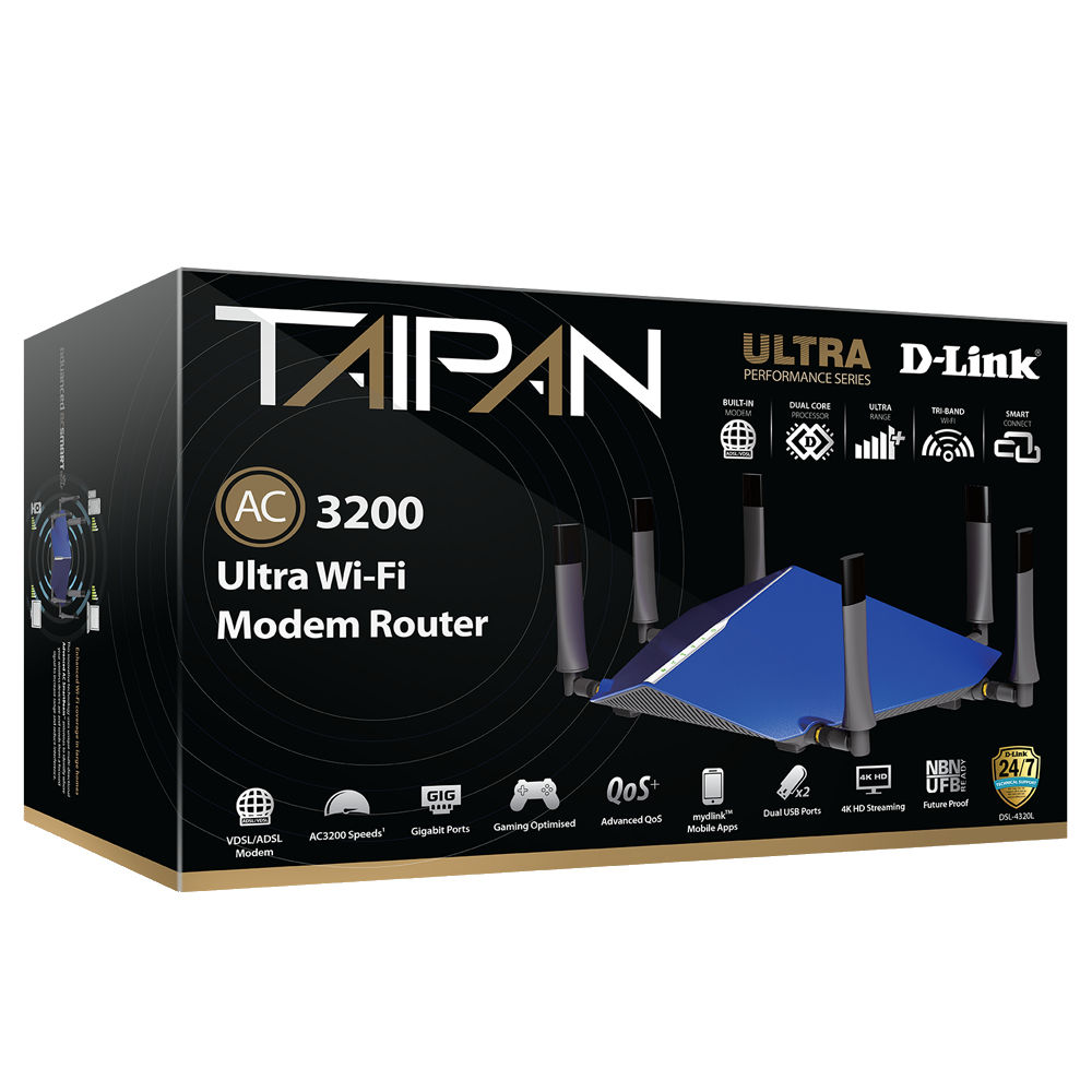 D-Link DSL-4320L wireless router Gigabit Ethernet Tri-band (2.4 GHz – image 5