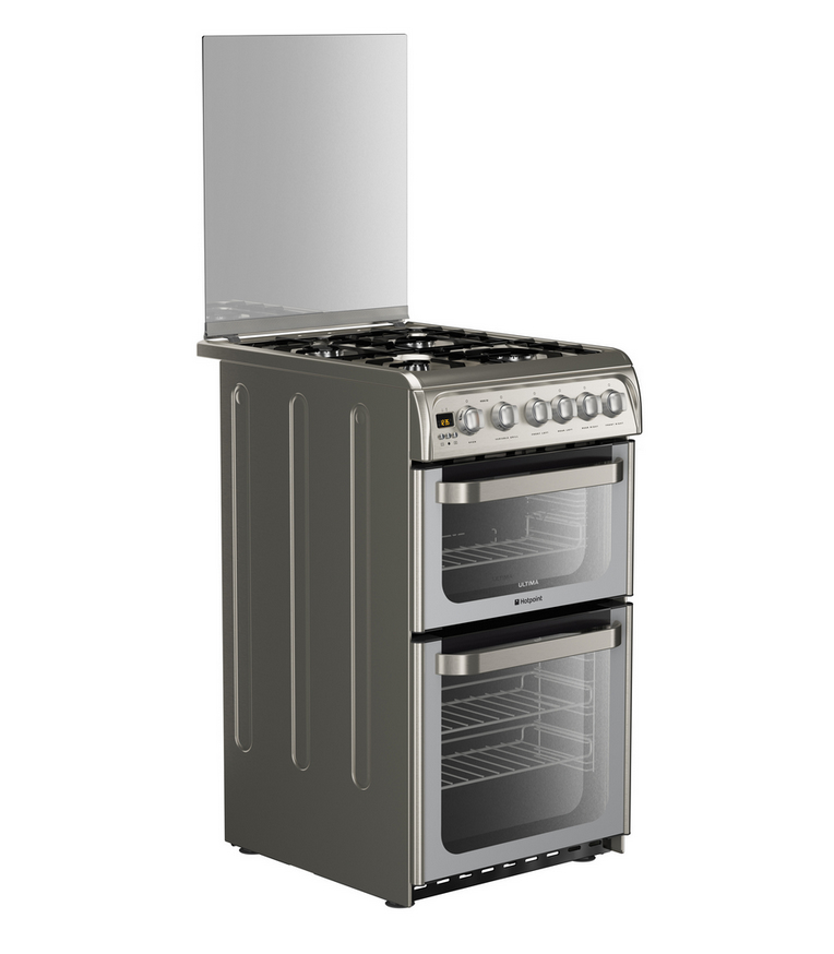Hotpoint HUG52X cooker Freestanding cooker Natural gas Gas Stainless steel – image 3