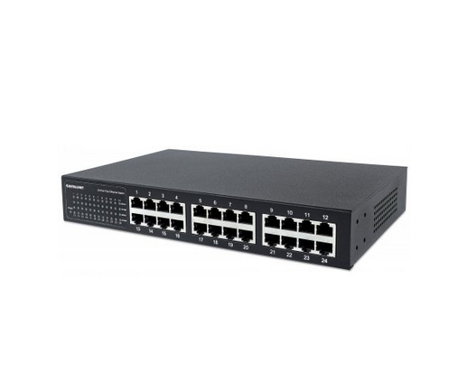 Intellinet 560924 network switch Unmanaged L2 Fast Ethernet (10/100) 1U Black