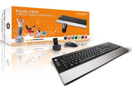 Conceptronic Wireless Spanish Keyboard 2.4GHz + Laser Mouse – image 2