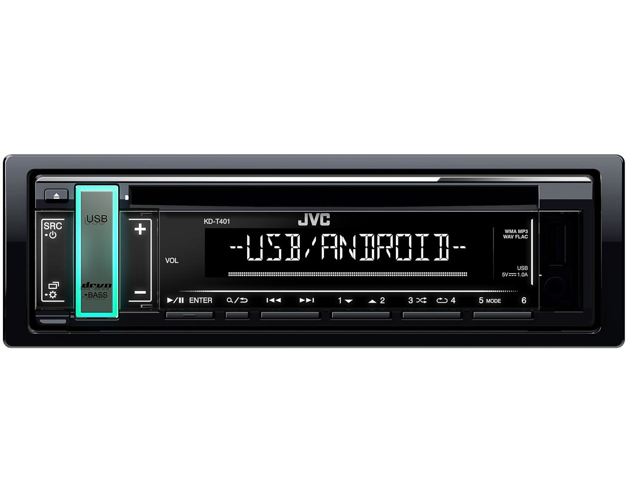 JVC KD-T401 1-DIN CD Receiver – image 1