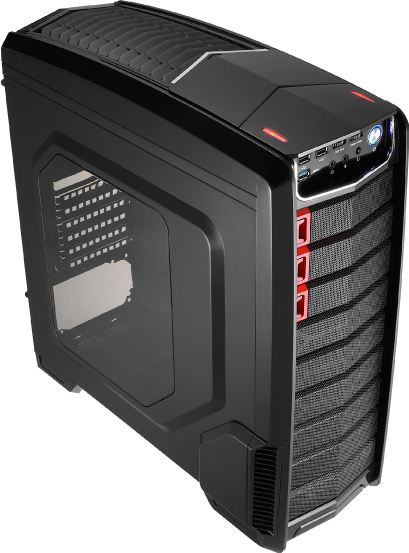 Aerocool AE-GTBE750 computer case Midi Tower Black, Red – image 1