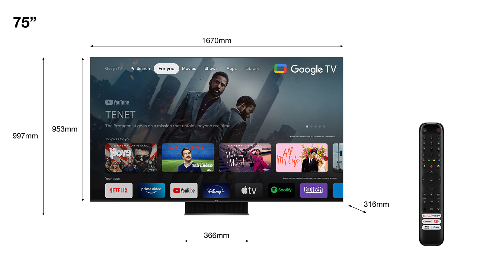 TV QLED TCL 75 pouces 4K UHD Google TV — photo 9